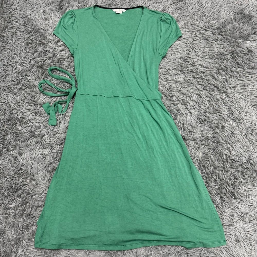 Boden Green Wrap Midi Dress